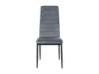 Chair Velvet - Gray/Light Gray