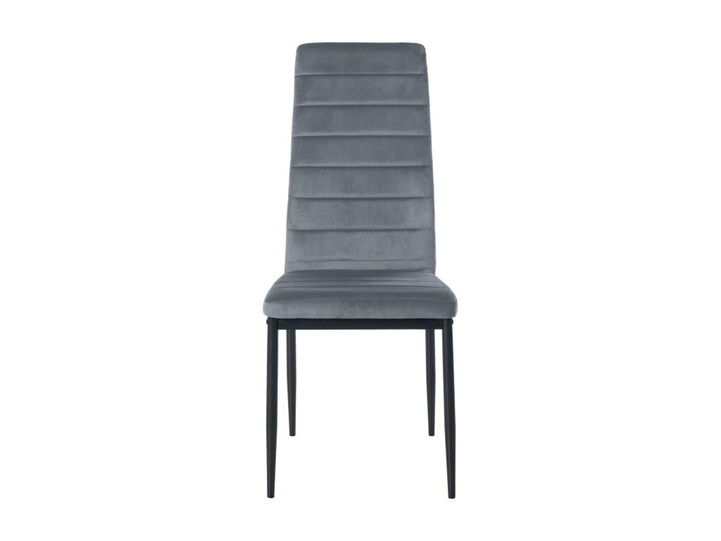 Chair Velvet - Gray/Light Gray
