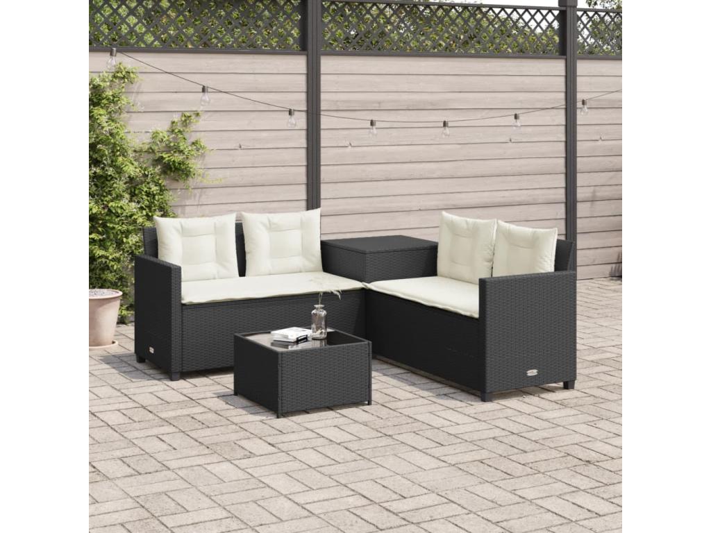 Sofa with Cushions - Black, t68314