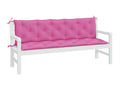 Bench with Cushions Fabric - Pink