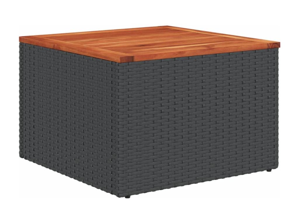 9-Piece Outdoor Patio Set with Cushions Wicker - Black, Wicker 075C