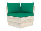 Sofa with Cushions Wood - Green
