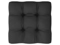 10-Piece Outdoor Patio Set with Cushions Solid Pine Wood - Black