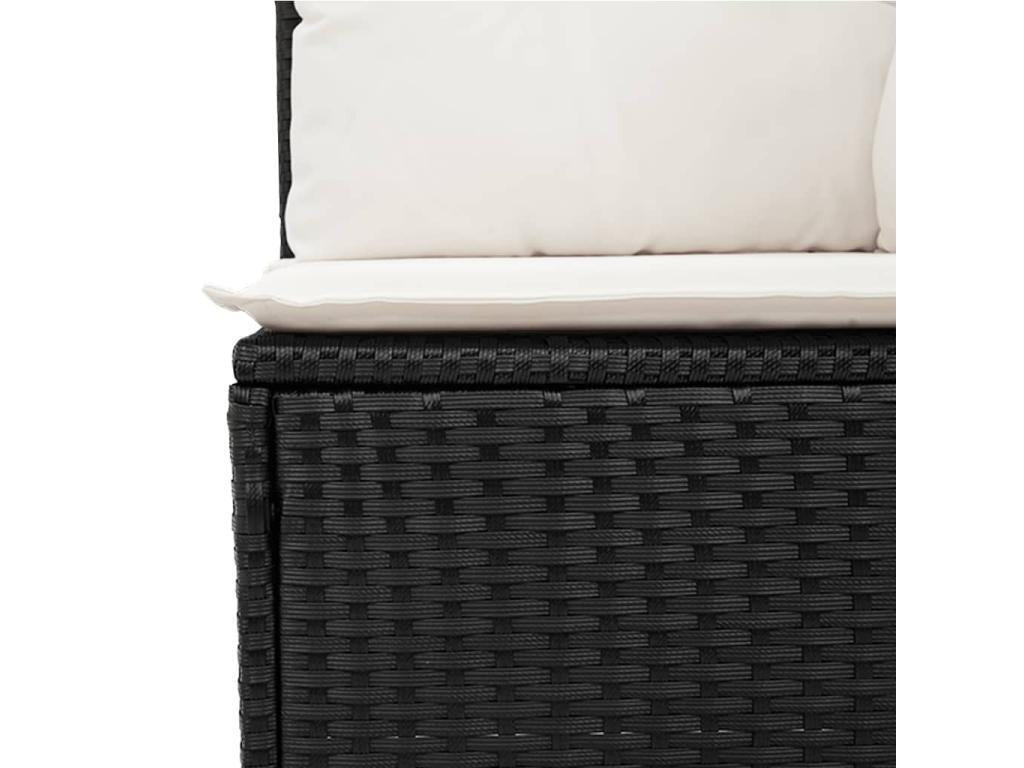 9-Piece Outdoor Patio Set with Cushions Wicker - Black, Wicker F003