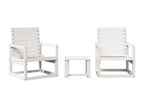 3-Piece Outdoor Patio Set Solid Wood - White