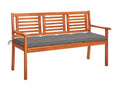 Bench with Cushions Wood - Natural