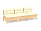 Sofa with Cushions - Wood