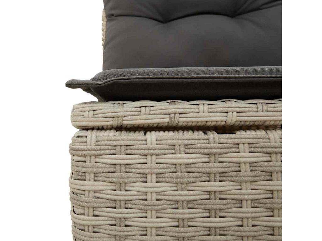 10-Piece Outdoor Patio Set with Cushions Wicker - Gray/Light Gray