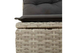 10-Piece Outdoor Patio Set with Cushions Wicker - Gray/Light Gray