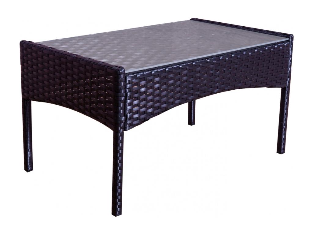 Outdoor Patio Set Wicker - Black/White