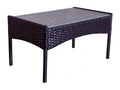 Outdoor Patio Set Wicker - Black/White