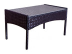 Outdoor Patio Set Wicker - Black/White