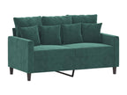 2-Piece Sofa Set with Cushions Velvet - Green