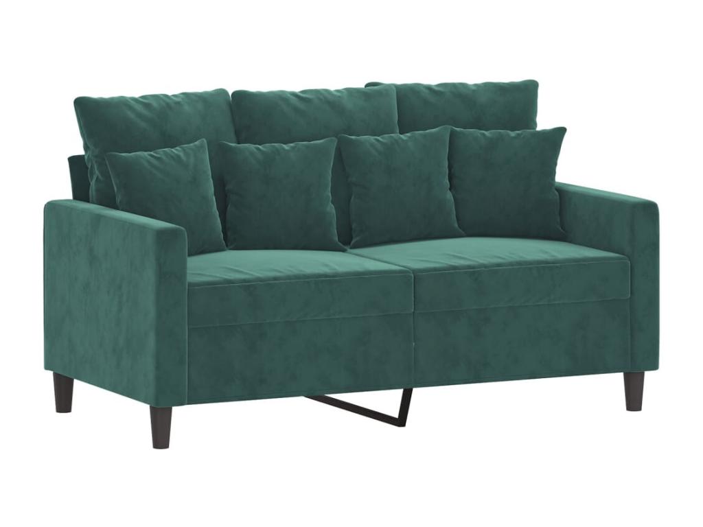 2-Piece Sofa Set with Cushions Velvet - Green