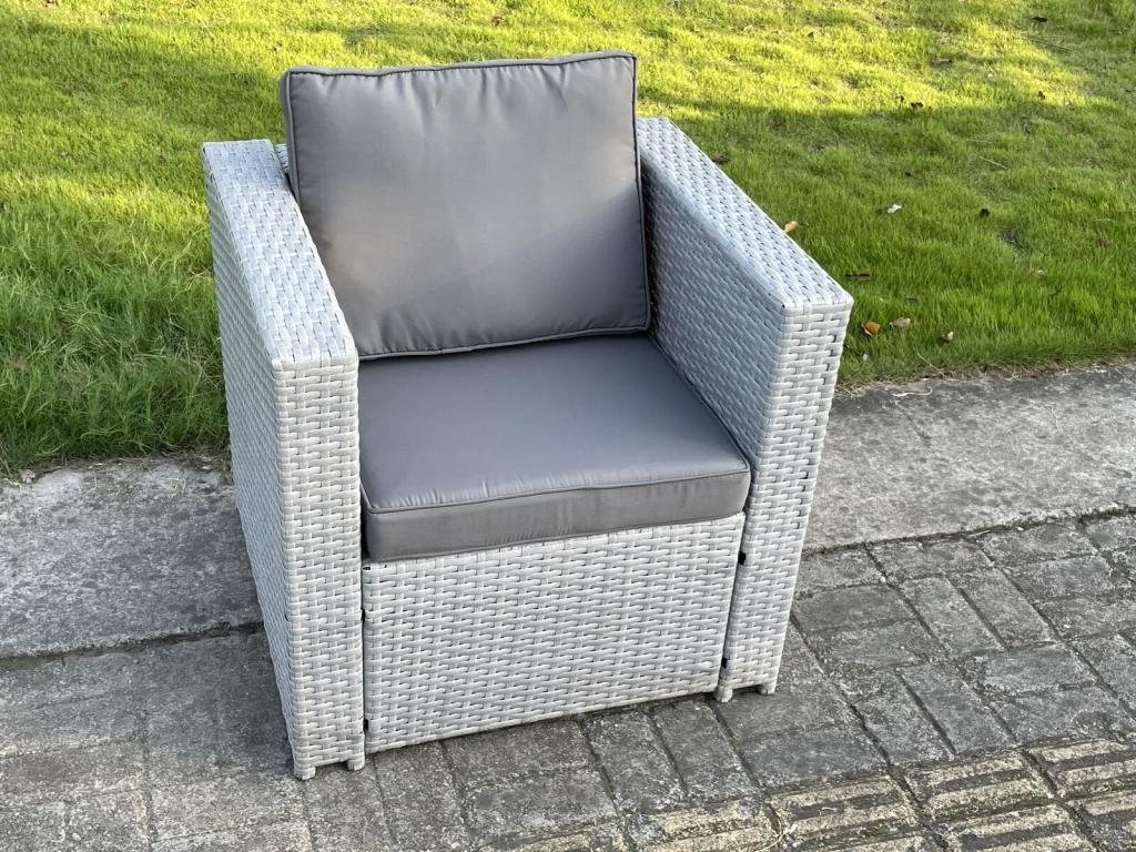 Sofa Set Rattan - Gray/Light Gray