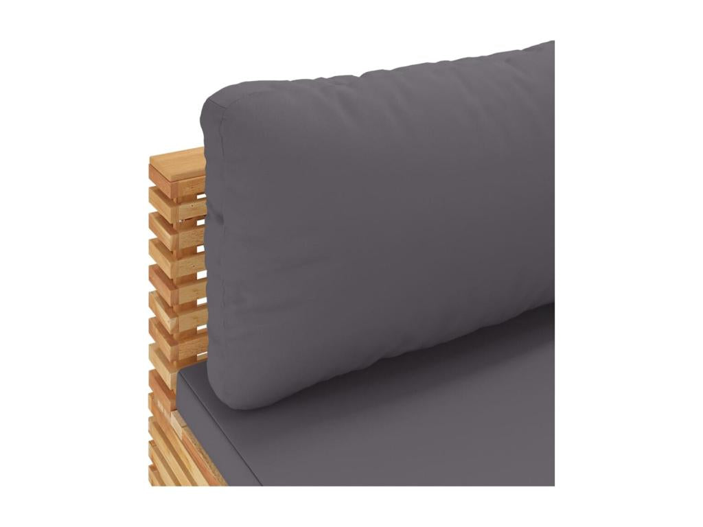 Sofa with Cushions Wood - Gray/Dark Gray