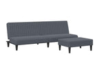 2-Piece Sofa Set Velvet - Gray/Dark Gray, Velvet