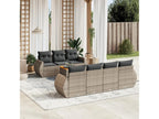 8-Piece Outdoor Patio Set with Cushions Wicker - Gray, Wicker