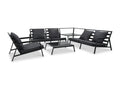 5-Piece Outdoor Patio Set with Cushions Aluminum - Gray/Dark Gray
