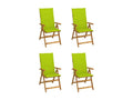 Chair with Cushions Wood - Green, Wood