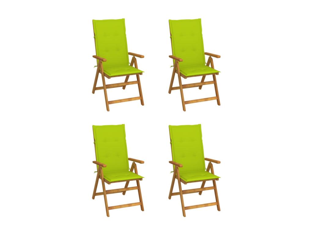 Chair with Cushions Wood - Green, Wood
