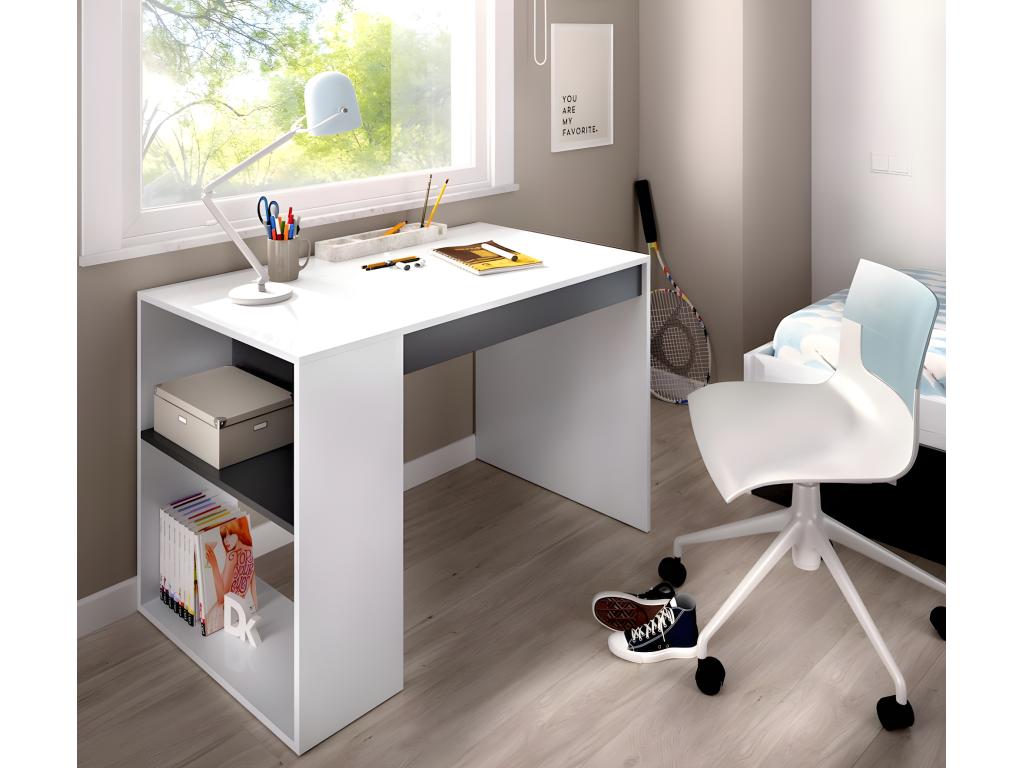 Desk with 1 Drawer - White