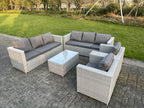 Sofa Set Rattan - Gray/Light Gray