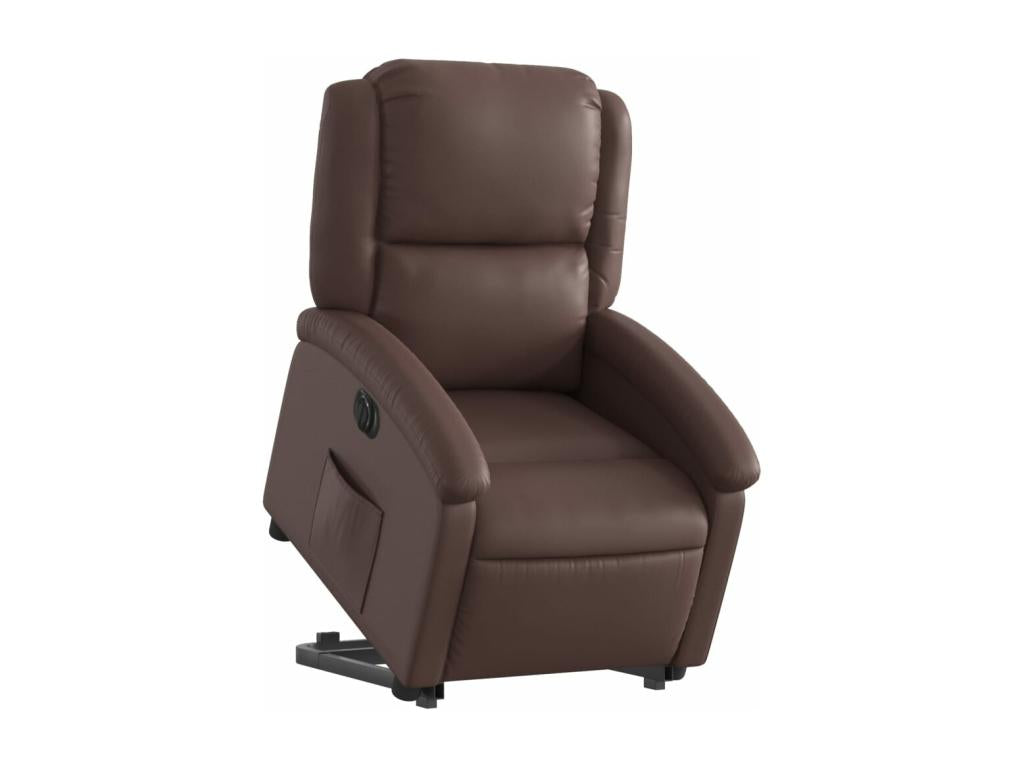 Armchair Faux Leather - Brown, Faux Leather