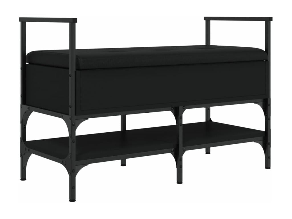 Bench Engineered Wood - Black, 42 x 57 cm