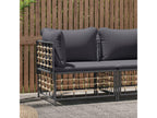 Sofa with Cushions Wicker - Gray/Dark Gray