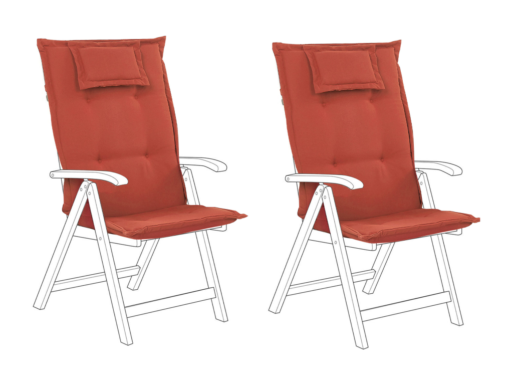 Chair with Cushions - Red