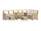 4-Piece Outdoor Patio Set with Cushions - Beige