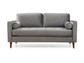 Sofa Velvet - Gray/Light Gray