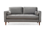 Sofa Velvet - Gray/Light Gray