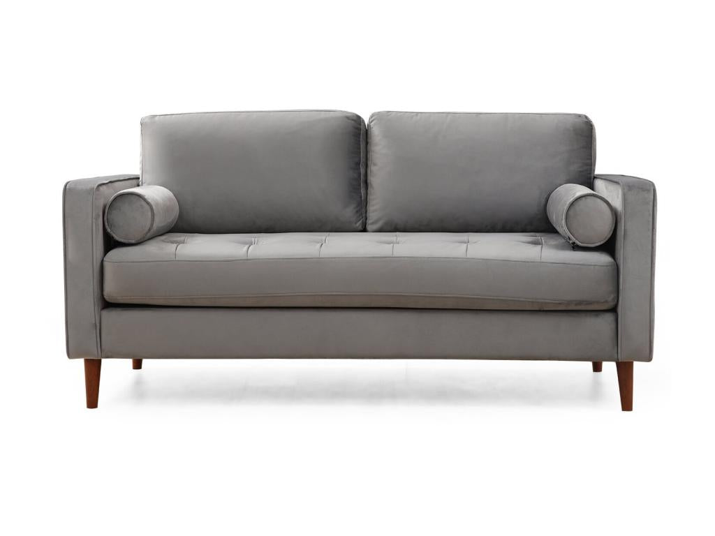 Sofa Velvet - Gray/Light Gray