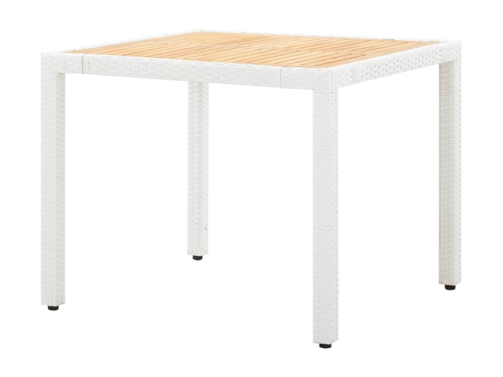 5-Piece Outdoor Patio Set Wicker - White