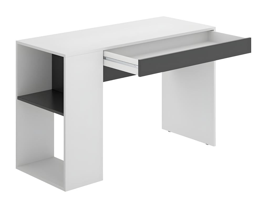 Desk with 1 Drawer - White