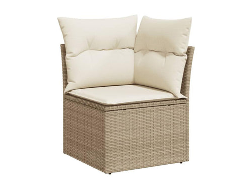 11-Piece Outdoor Patio Set with Cushions Wicker - Beige, Wicker 335E