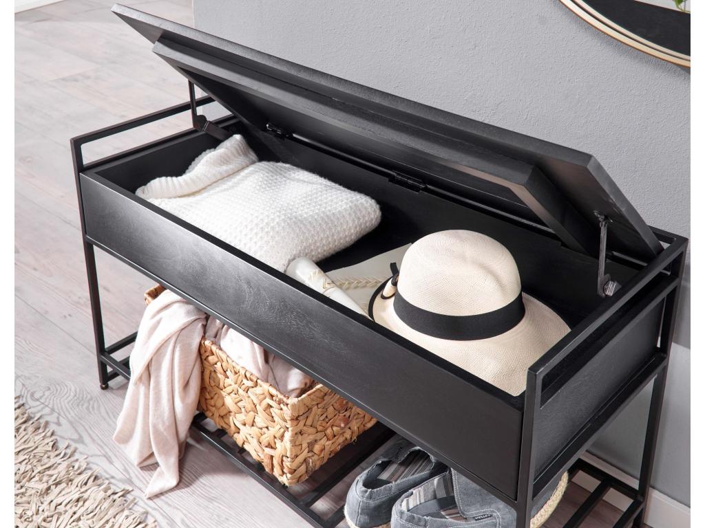 Bench Solid Wood - Black