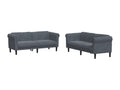 2-Piece Sofa Set Velvet - Gray/Dark Gray