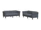 2-Piece Sofa Set Velvet - Gray/Dark Gray