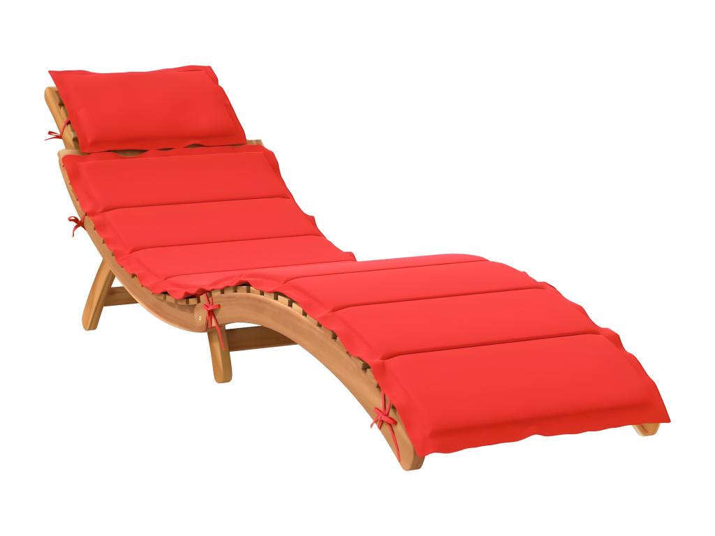 Chair with Cushions Wood - Red