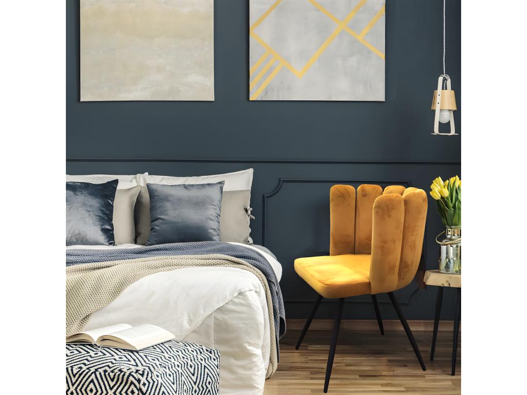Chair Velvet - Yellow