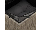 11-Piece Outdoor Patio Set with Cushions Wicker - Gray