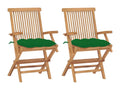 Chair with Cushions Wood - Green