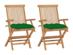 Chair with Cushions Wood - Green