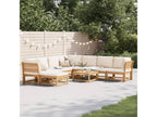 9-Piece Outdoor Patio Set with Cushions Solid Wood - Brown