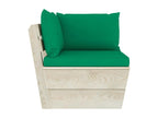 Sofa with Cushions Wood - Green